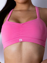 Wrap Stylish Pink Sport Bra Sportmonkey