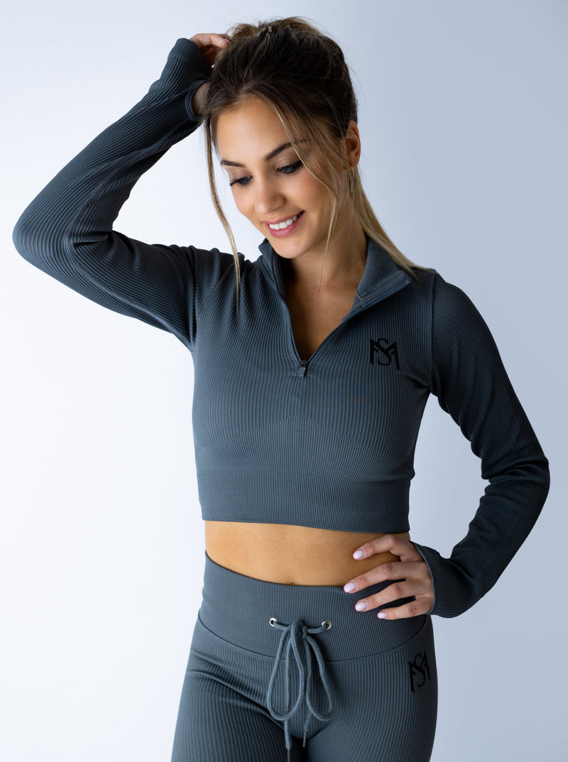 Lace Collection Grey Long Sleeve Sportmonkey